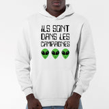 Sweat Capuche Adulte Ils sont dans les campagnes Blanc