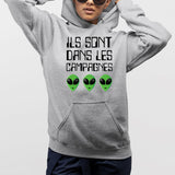 Sweat Capuche Adulte Ils sont dans les campagnes Gris