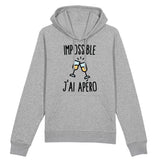 Sweat Capuche Adulte Impossible j'ai apéro 