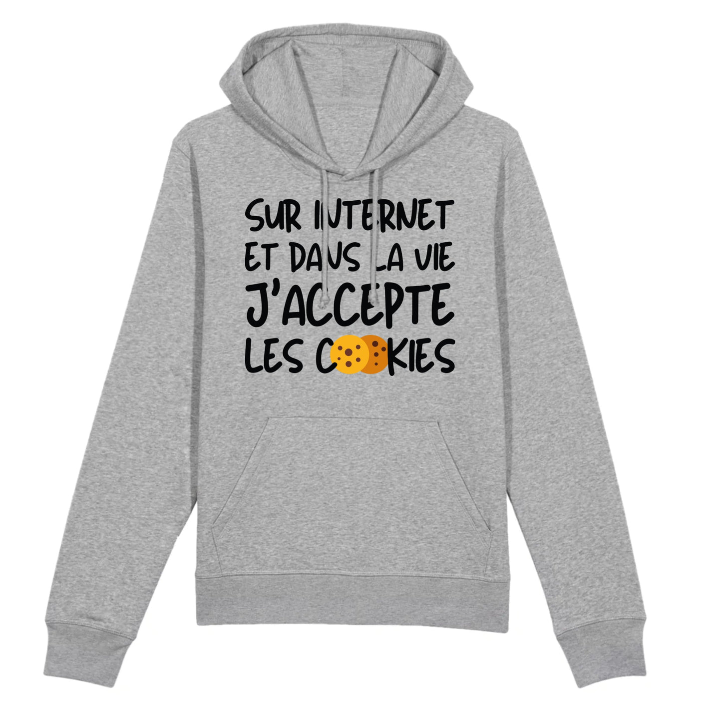 Sweat Capuche Adulte J'accepte les cookies 