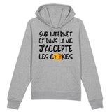 Sweat Capuche Adulte J'accepte les cookies 