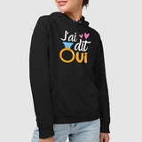 Sweat Capuche Adulte J'ai dit oui Noir