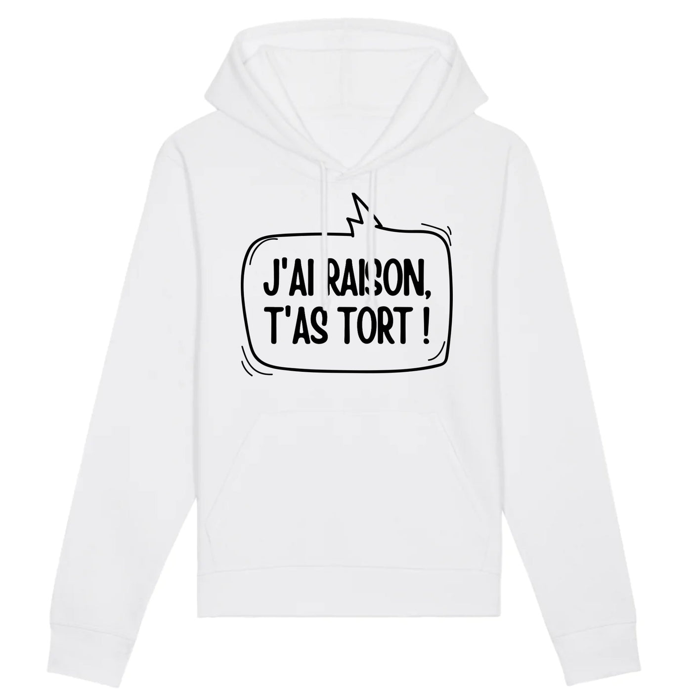 Sweat Capuche Adulte J'ai raison, t'as tort 