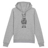 Sweat Capuche Adulte J'aime chacha plus que toutou 