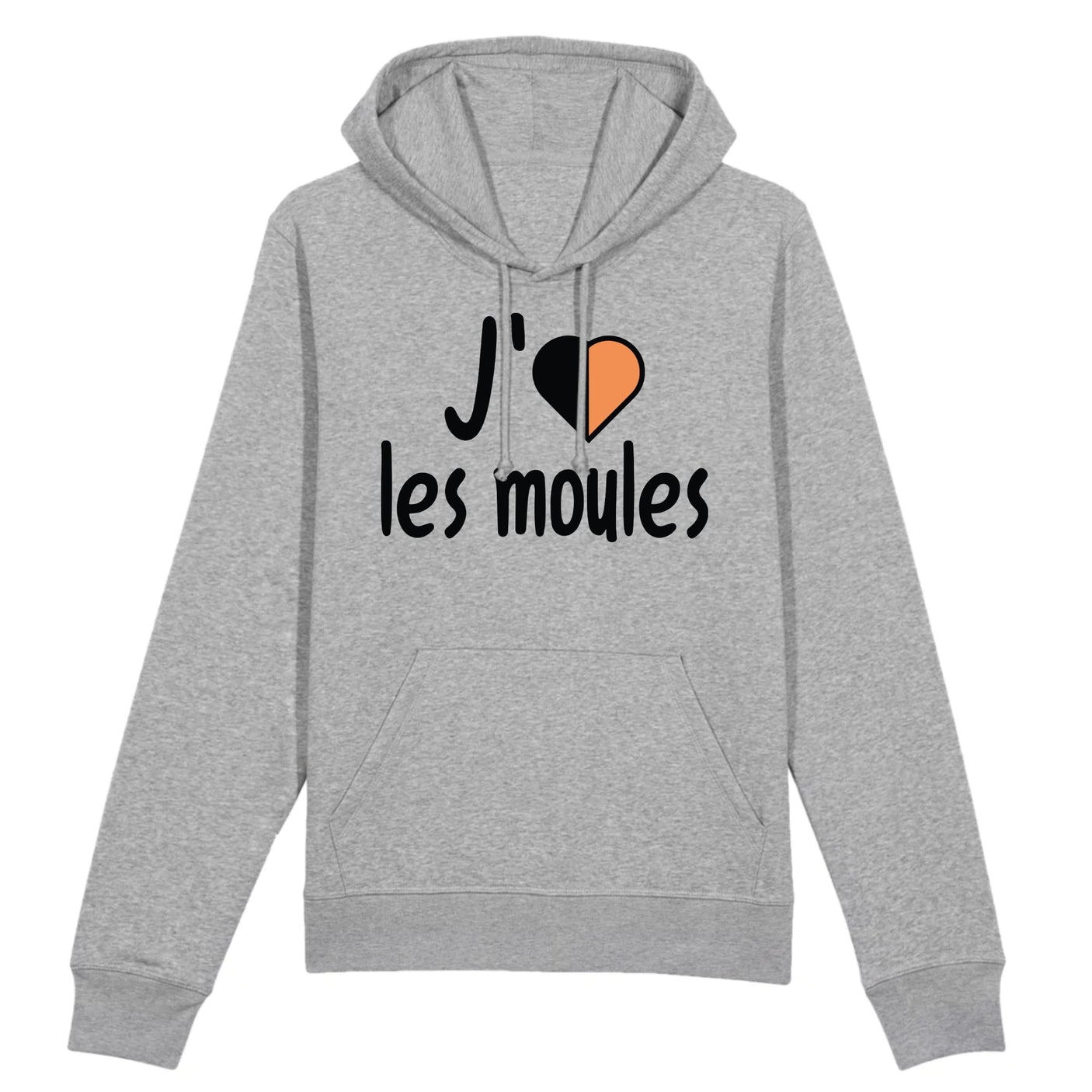 Sweat Capuche Adulte J'aime les moules 