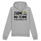 Sweat Capuche Adulte J'aime quand ma femme me laisse regarder le foot 