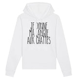 Sweat Capuche Adulte Je donne ma langue aux chattes 