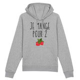 Sweat Capuche Adulte Je mange pour 2 