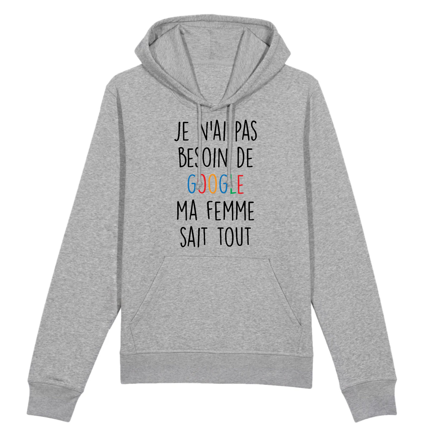 Sweat Capuche Adulte Je n'ai pas besoin de Google 