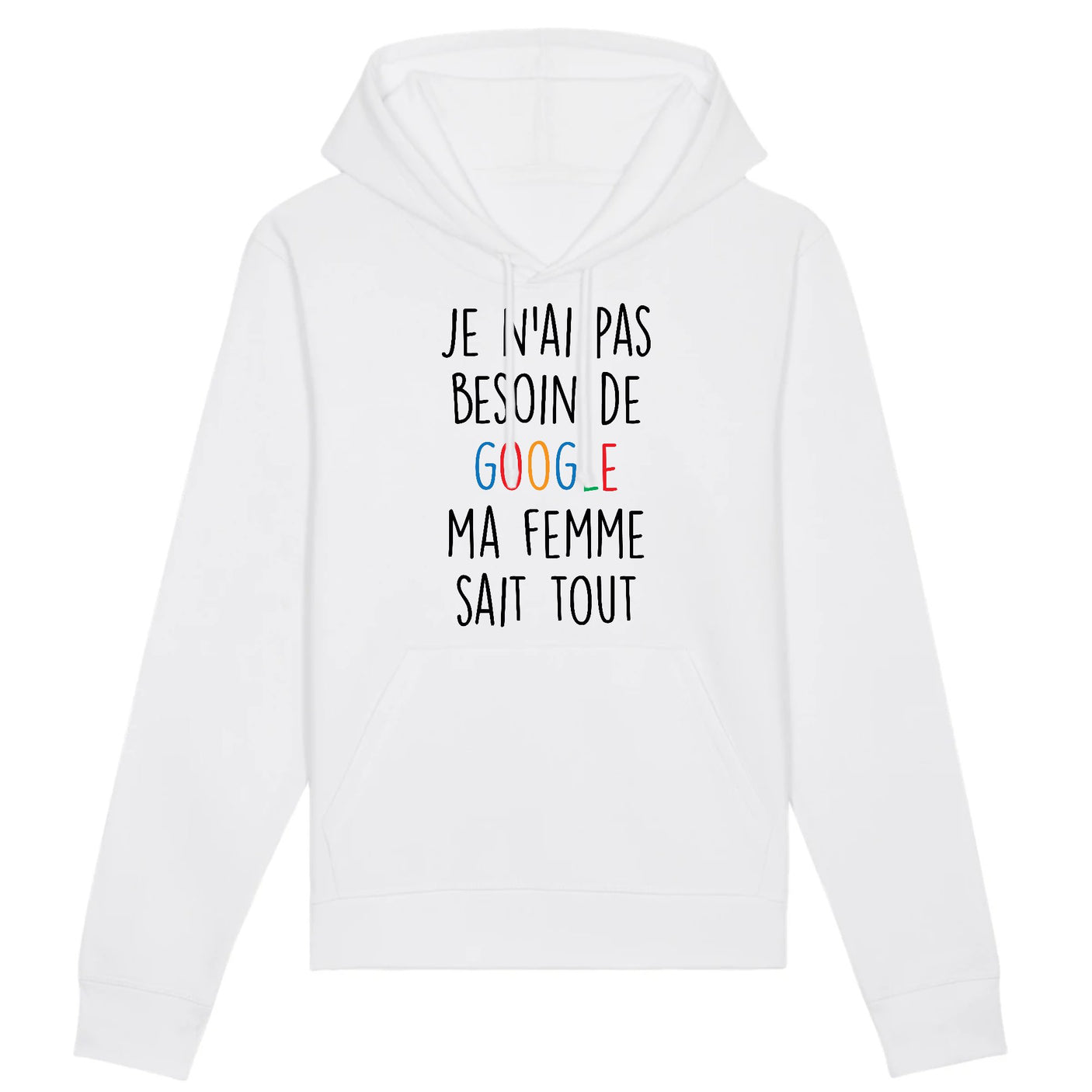 Sweat Capuche Adulte Je n'ai pas besoin de Google 