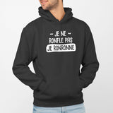 Sweat Capuche Adulte Je ne ronfle pas je ronronne Noir