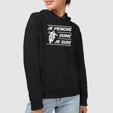 Sweat Capuche Adulte Je penche donc je suis Noir