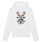 Sweat Capuche Adulte Je pose des lapins 