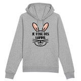 Sweat Capuche Adulte Je pose des lapins 