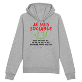 Sweat Capuche Adulte Je suis sociable mais pas avec toi 