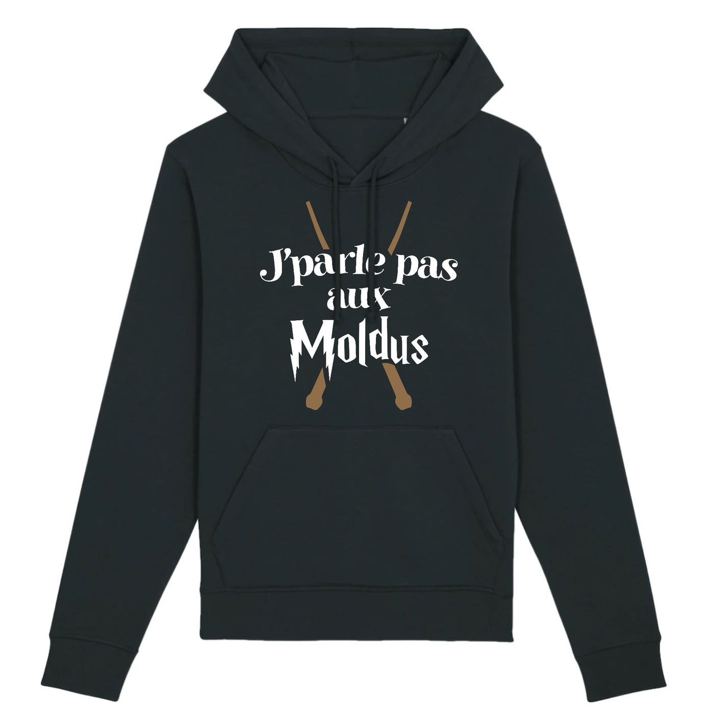 Sweat Capuche Adulte J'parle pas aux Moldus 