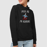 Sweat Capuche Adulte J'peux pas j'ai aquabike Noir