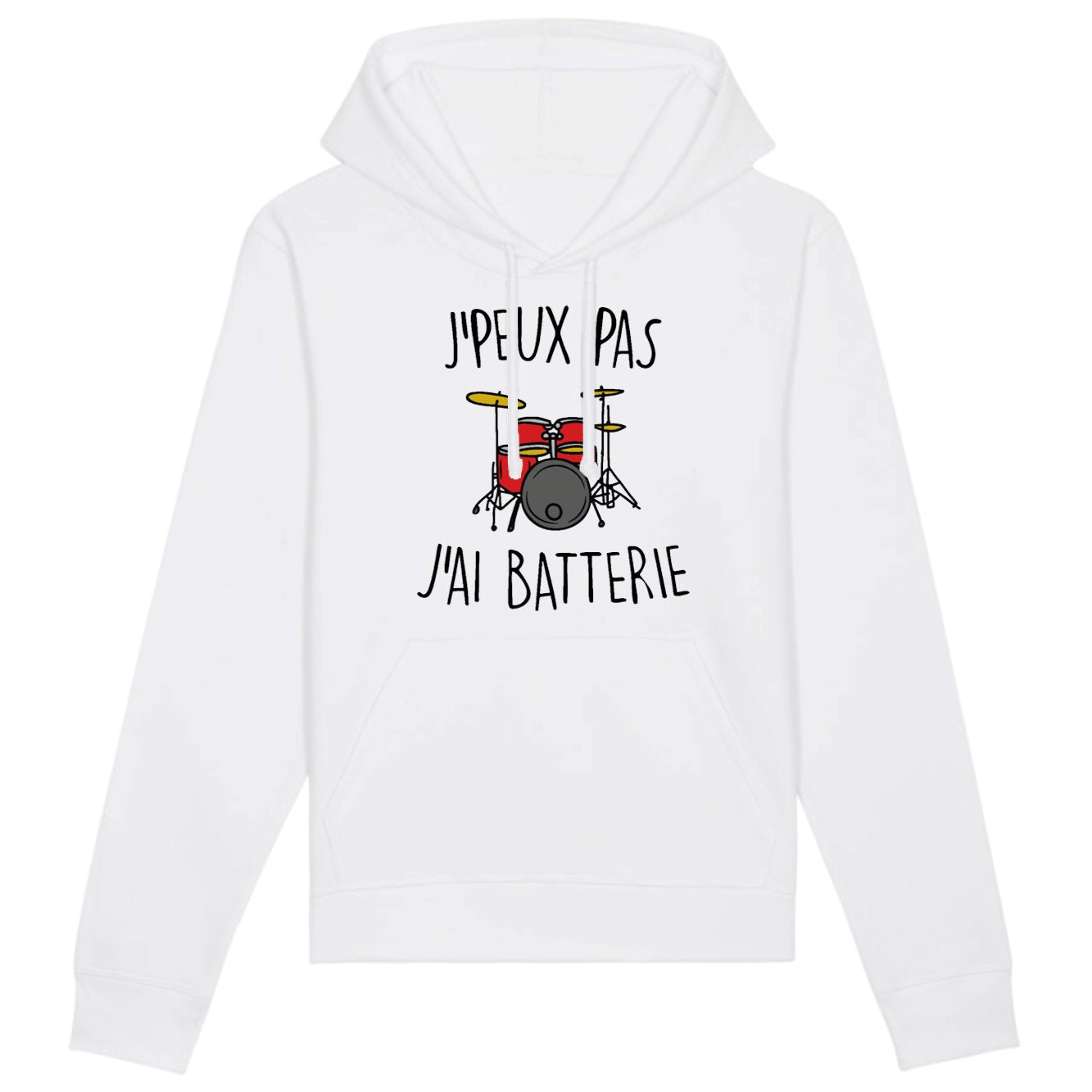 Sweat Capuche Adulte J'peux pas j'ai batterie 