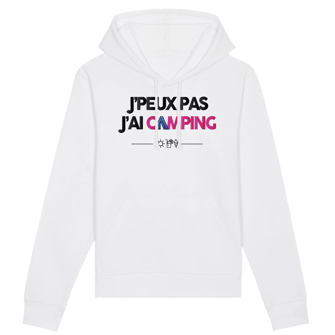 Sweat Capuche Adulte J'peux pas j'ai camping 