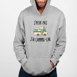 Sweat Capuche Adulte J'peux pas j'ai camping-car Gris