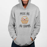 Sweat Capuche Adulte J'peux pas j'ai champignons Gris