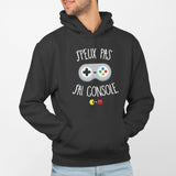 Sweat Capuche Adulte J'peux pas j'ai console Noir