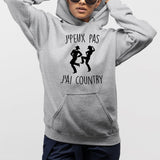 Sweat Capuche Adulte J'peux pas j'ai country Gris