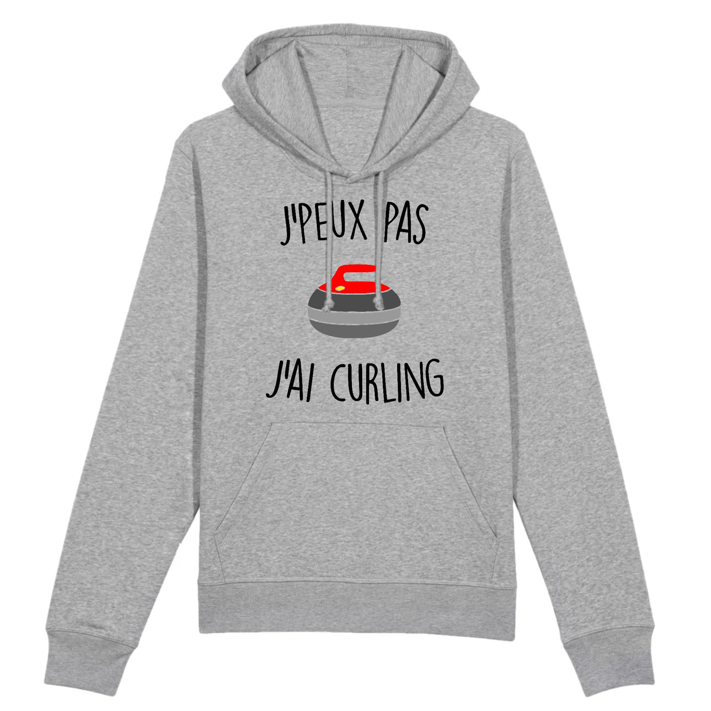 Sweat Capuche Adulte J'peux pas j'ai curling 