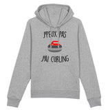 Sweat Capuche Adulte J'peux pas j'ai curling 