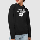 Sweat Capuche Adulte J'peux pas j'ai Fortnite Noir