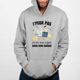 Sweat Capuche Adulte J'peux pas j'ai garage Gris