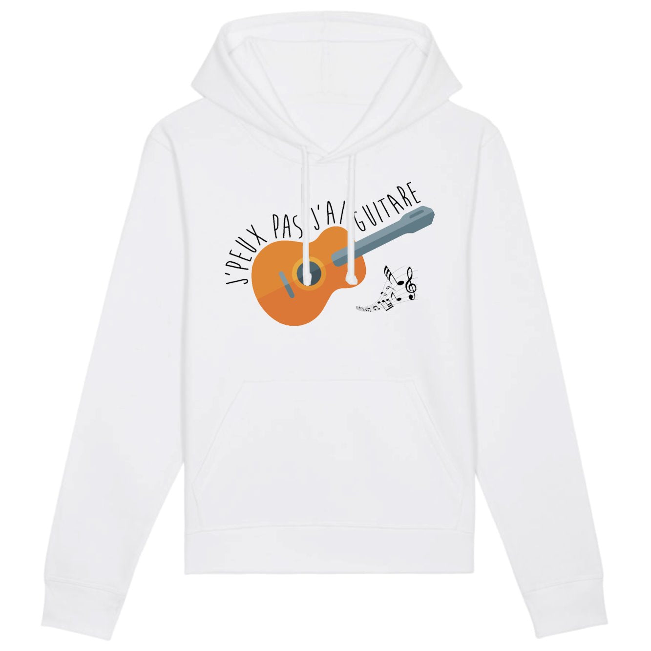 Sweat Capuche Adulte J'peux pas j'ai guitare 