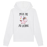 Sweat Capuche Adulte J'peux pas j'ai licorne 