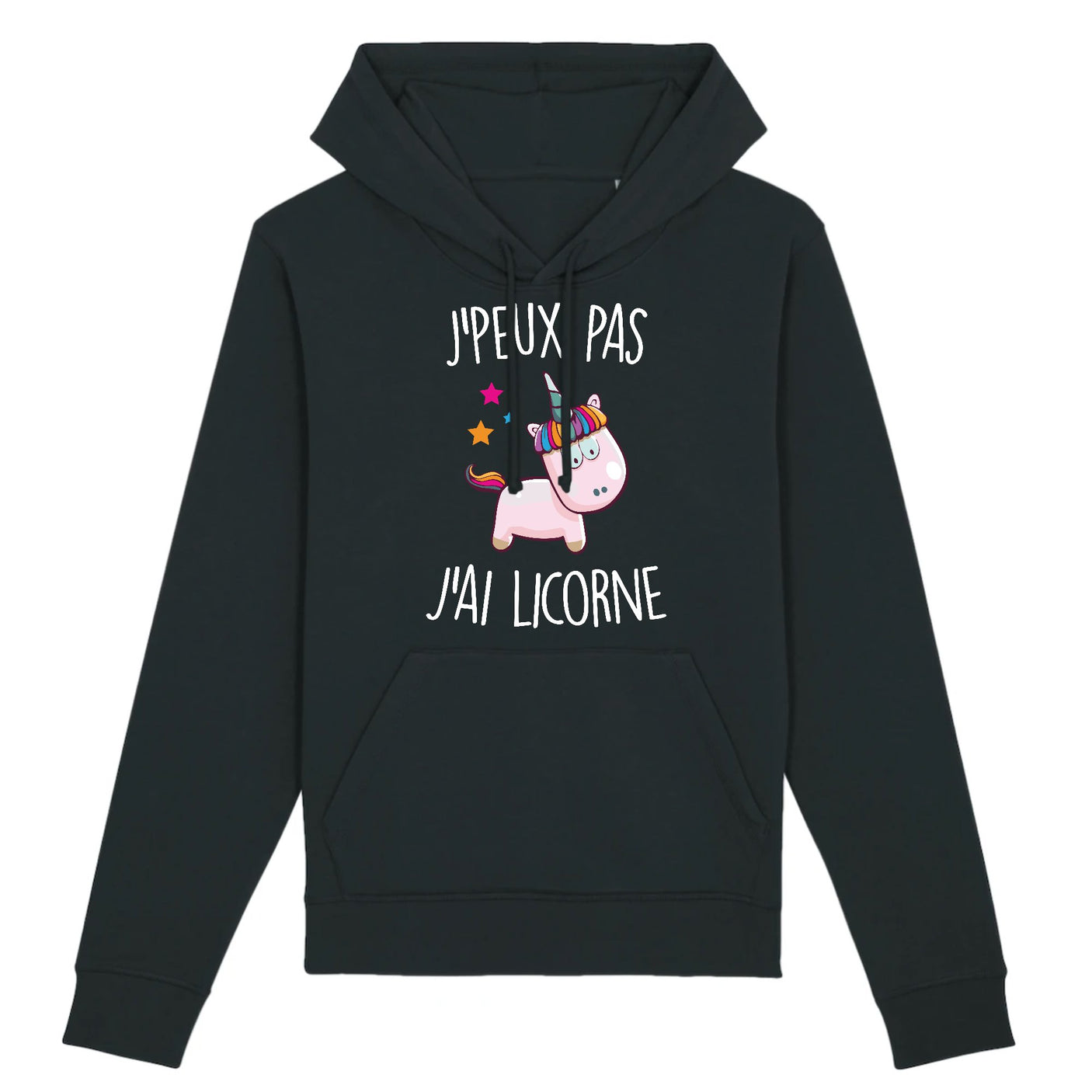 Sweat Capuche Adulte J'peux pas j'ai licorne 