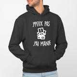 Sweat Capuche Adulte J'peux pas j'ai manif Noir