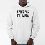 Sweat Capuche Adulte J'peux pas j'ai MMA Blanc