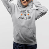 Sweat Capuche Adulte J'peux pas j'ai montgolfière Gris