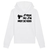 Sweat Capuche Adulte J'peux pas j'ai motocross 