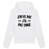 Sweat Capuche Adulte J'peux pas j'ai pas envie 