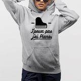 Sweat Capuche Adulte J'peux pas j'ai piano Gris