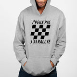 Sweat Capuche Adulte J'peux pas j'ai rallye Gris