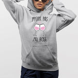 Sweat Capuche Adulte J'peux pas j'ai rosé Gris