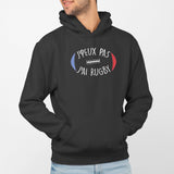 Sweat Capuche Adulte J'peux pas j'ai rugby Noir