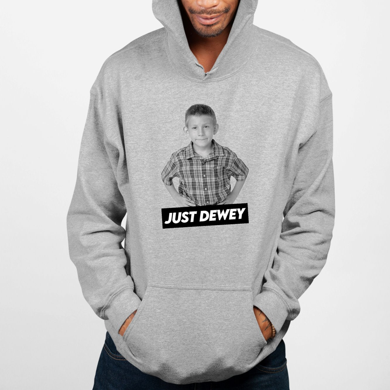 Sweat Capuche Adulte Just Dewey Gris