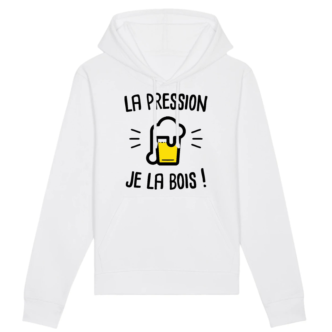 Sweat Capuche Adulte La pression je la bois 