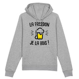 Sweat Capuche Adulte La pression je la bois 