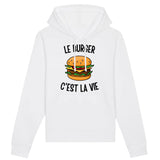 Sweat Capuche Adulte Le burger c'est la vie 