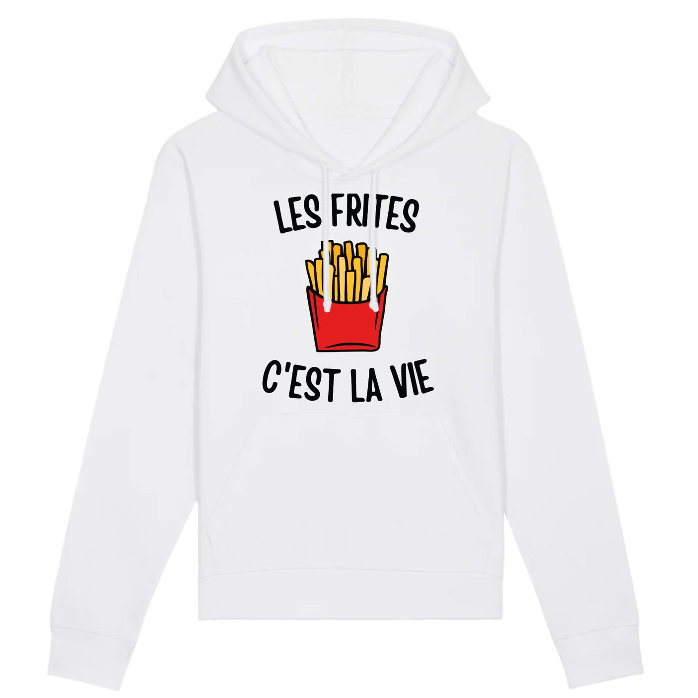 Sweat Capuche Adulte Les frites c'est la vie 