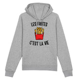 Sweat Capuche Adulte Les frites c'est la vie 