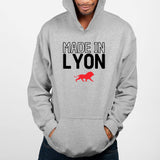 Sweat Capuche Adulte Made in Lyon Gris